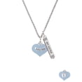 thumbnail image 2 of Delight Jewelry Baby Boy Blue Heart with Baby Feet Silvertone Always My Sister Bar Charm Necklace, 23", 2 of 4