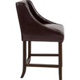thumbnail image 4 of Home Square 24" Counter Stool in Brown and Walnut - Set of 2, 4 of 6