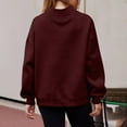 thumbnail image 3 of Womens Oversized Sweatshirts Turtleneck Pullover Long Sleeve No Hood Tops Fall Fashion Outfits 2025 Clothes Wine L, 3 of 6