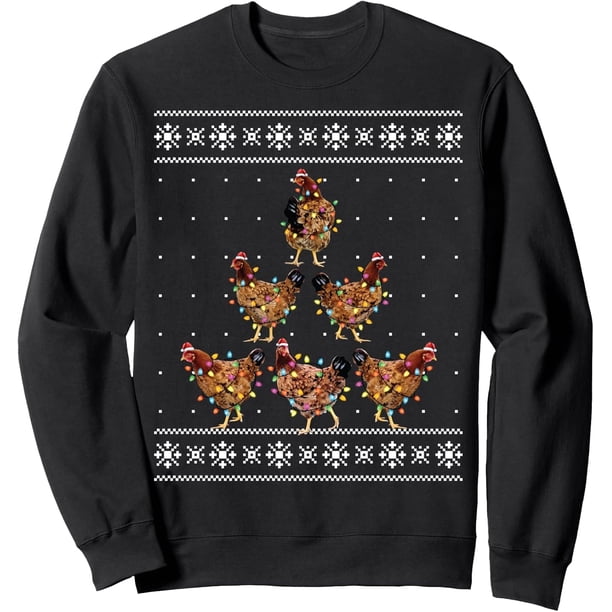 Funny Chickens - Sudadera de pollo para árbol de Navidad