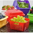 thumbnail image 4 of Hutzler 3-in-1 Berry Keeper Colander and Container, Keeps Berries Fresh Longer, 2 Pints, Apricot, 4 of 5