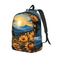 thumbnail image 2 of Daiia Elegant Sunset Sunflower Vintage Canvas Backpack for Men and Women ,Hiking Backpack,Travel Laptop Bag for School,Large Capacity Backpack-, 2 of 8