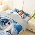thumbnail image 4 of Manfei Baby Seal Twin Comforter Sets for Kids Boys and Girls, Arctic Animal Print Bedding Set, Gray Reversible 2pcs, 1 Comforter and 1 Pillowcase, 4 of 6