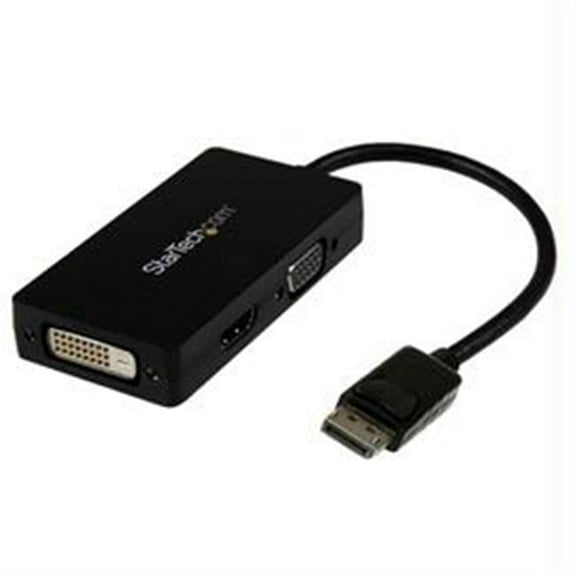 StarTech   StarTech Accessory  DisplayPort to VGA-DVI-HDMI Adapter 3 in 1 DisplayPort Converter Black