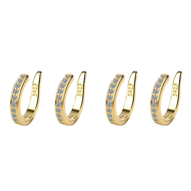 Pinces d'Oreille Simplistes pour Femmes - Boucles d'Oreilles à Clip de Cartilage Sans Perçage Requis pour un Style Tendance et le Confort, Lot de 2