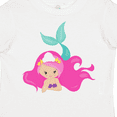 thumbnail image 4 of Inktastic Cute Mermaid, Pink Hair, Green Tail Girls Toddler T-Shirt, 4 of 5