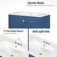 thumbnail image 5 of 30" Modern Bathroom Vanity, Wood Vanity Cabinet with Ceramic Countertop Sink and 3 Drawers, Sink Cabinet Combo with Soft-Closing Door, for Small Place, 5 of 9