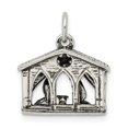 thumbnail image 3 of FB Jewels Sterling Silver Antiqued Manger Charm, 3 of 5