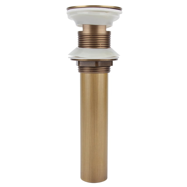 Desagüe de lavabo de latón de estilo Retro tipo aleta con tapón de drenaje de baño de desbordamiento