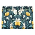 thumbnail image 7 of Yayeee Kitchen Curtains Tier Pair Light Filtering 27"x36" Rod Pocket Short Cafe Window Panel, Floral Lemon, 7 of 7