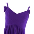 thumbnail image 6 of iiniim Kid Girls Princess Off Shoulder Pleated Chiffon Flower Girls Wedding Pageant Party Dress, 6 of 7
