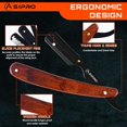 thumbnail image 2 of ASIPRO Straight Razor Men with 10 Shaving Blades (20 Single Edge Razors Blades), Straight Edge Razors Rasoir Barbe Homme avec 10 Lame Rasoir Shaving Reusable Barber Razor for Beard, 2 of 7