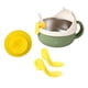 thumbnail image 4 of Cuenco Para Bebé Con Cuchara, Tenedor, Paja, Base De Succión, Cuenco Portátil Para El Hogar Para Niños, Verde, 4 of 9