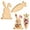 Beige 2PCS, variant on YoeXGDS 1PC Easter Rabbit Plate, Rabbit Shaped Wooden Platter, Reusable Rabbit Serving Tray Charcuterie Board Dinner Tray Dish Tray, Funny Easter Party Decorations 11inch