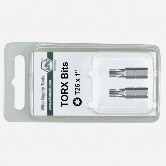 Wiha 71548 T3 x 25mm Torx Insert Bit (2 Pack)