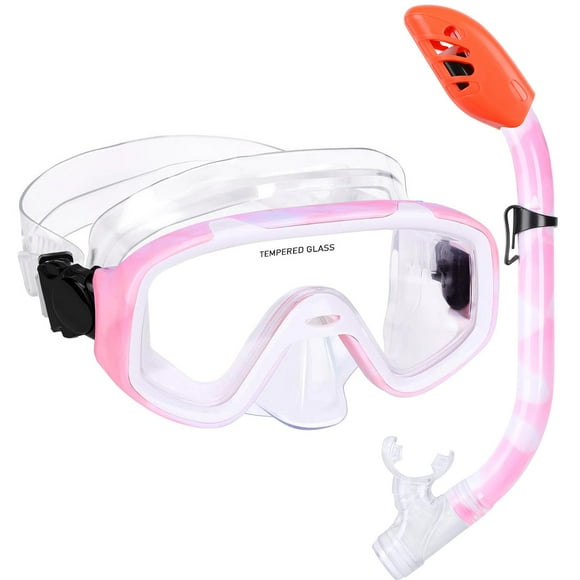 Set de Snorkel KUYOU para Niños con Máscara Antivaho y Gafas de Natación