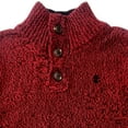 thumbnail image 2 of Izod Boys Red & Black Fleck Button Collar Cotton Sweater Medium 10-12, 2 of 2