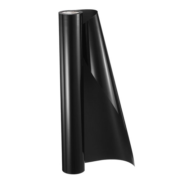 Unique Bargains HTV Heat Transfer Vinyl 11.8" x 5ft Roll PVC Black Iron on Vinyl for All Cutter Machine, Easy to Cut & Weed