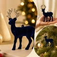 thumbnail image 5 of Navy Blue Reindeer Christmas Tree Hanging Ornament Festive Holiday Decor for Mantel Window Xmas Decoration, 5 of 6