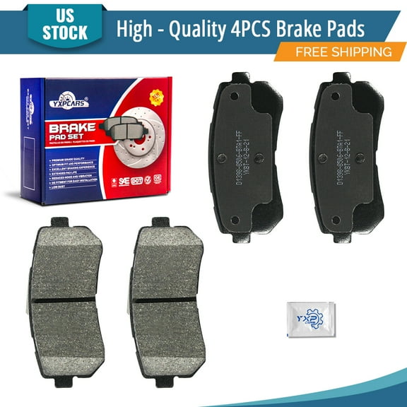 YXPCARS 4PCS Rear Ceramic Brake Pads (BD1398) for Kia Cadenza Sportage Forte Forte5 Forte Koup Rio Rio5 Hyundai Sonata Tucson Elantra Accent