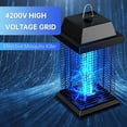 thumbnail image 3 of Bug Zapper Outdoor, Mosquito Zapper Outdoor, Electric Fly Zapper, Bug Zapper, Mosquito Killer, Fly Traps, Flying Insects Zapper 4200V, ABS Plastic Outer (Black), 3 of 9