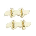 thumbnail image 4 of Unique Bargains 2 Pcs Shoelace Charms Faux Pearl Glass Diamonds Fashion Shoe Accessories Gold Tone White, 4 of 5