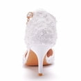 thumbnail image 5 of XIHAHA moda chica tacones altos mujer puntiagudos encaje Rhinestone zapato de boda nupcial vestido fino versátil mujeres sandalias zapatos, 5 of 5