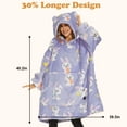 thumbnail image 5 of (2-Pack) THREE POODLE Wearable Blanket Hoodie, Oversized Sherpa Fleece Sweatshirt Blanket with Large Hood and Handy Pocket, A Cozy Gift for Couples & Best Friends, 5 of 8