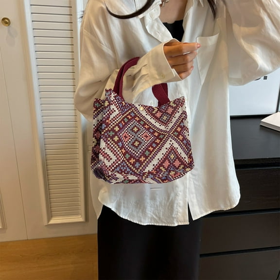 Generic Women Corduroy Crossbody Bag Small Tote Bag Shoulder Handbag Adjustable Mini Crescent Bags