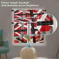 thumbnail image 5 of Red Kitchen Curtains Abstract Lines Art Window Curtains and Valances Set 36 Inch, Geometric Short Tier Curtain for Kitchen, Modern Grey White Small Kitchen Decor, 5 of 6