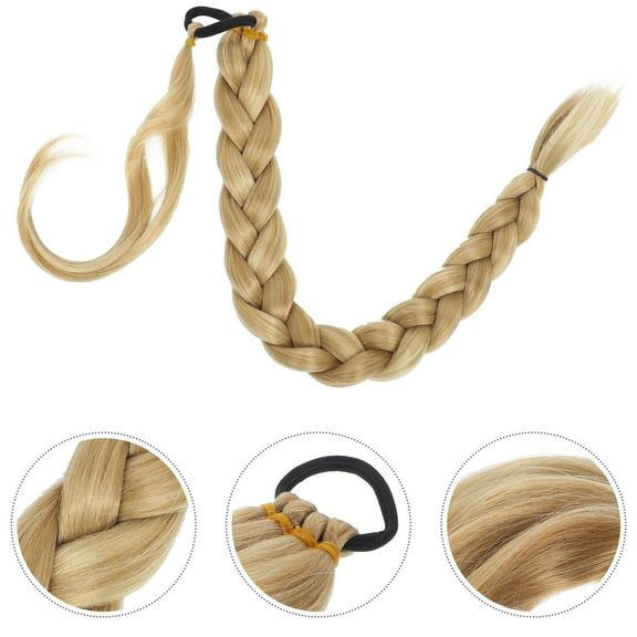 LIFKOME Long DIY Braided Ponytail Extension Women Synthetic Ponytail Extension with Hair Tie
