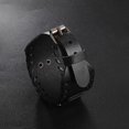 thumbnail image 2 of Symbol of Evil Satanic Amulet Talisman Occult Baphomet Adjustable Charm Viking Magic Wide Leather Bracelet for Men, 2 of 5