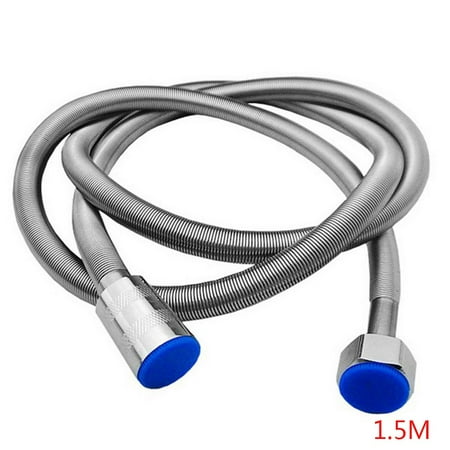 1.5M/2M 304 Stainless Steel Water Inlet Shower Head Spray Nozzle Connecting Pipe Tube Hose