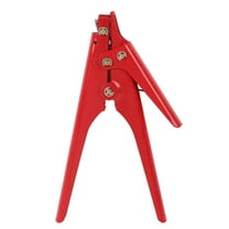 JIhuahe Automatic Tensioning Cable Tie Gun Tool, Professional Nylon Zip Tie Tightener & Cutter for Efficient Wire Bundling, Electrical Work, Hose Securing,red