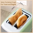 thumbnail image 3 of 2 Slice Toaster with Wide Slots,7 Shade & Removable Crumb Tray,Retro Compact Bread Toaster for Bagels & Thick Bread, 3 of 10
