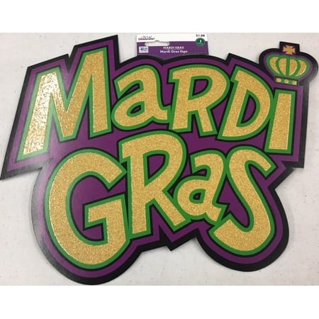 Easter Glittered Mardi Gras Cutout