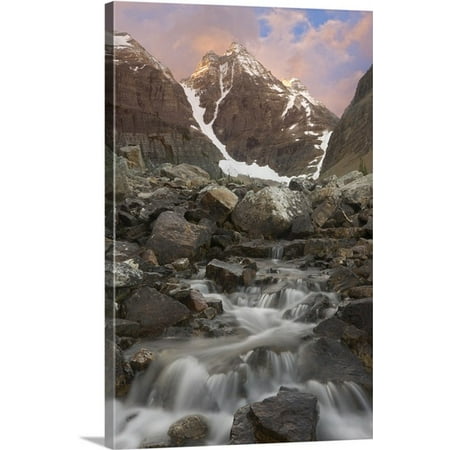 Small Cabasa - Great BIG Canvas Don Paulson Premium Thick-Wrap Canvas entitled Canada, BC, Sunrise over small rapids and Cathedral Mountain