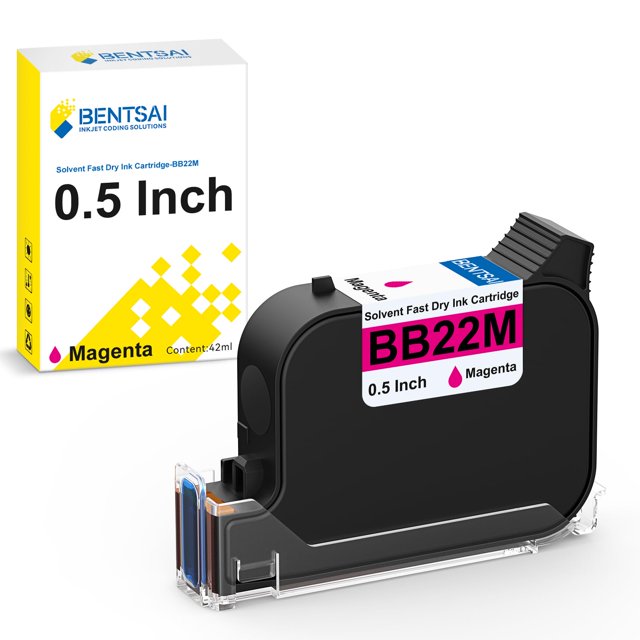 Cartucho de tinta BENTSAI BB22M magenta de 0,5 pulgadas y 42 ml