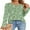 Green Floral Print, variant on Womens Fall Long Sleeve Tunic Tops Basic Pullover Dressy Casual Shirts Fashion Pleated Business Blouses