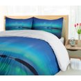 thumbnail image 5 of Ambesonne Nature Duvet Cover Set, Sky Scenery Lake, 2-Calking, Violet Blue, 5 of 7