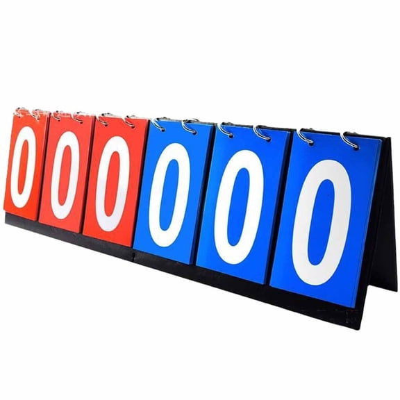 Youersen Portable Tabletop Scoreboard - Multi-Sport Flip Score Keep, 6-Digital