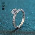 thumbnail image 2 of 1 Carat Moissanite Diamond Wedding Band 925 Sterling Silver Infinity Promise Moissanite Engagement Ring Bridal Sets For Women, 2 of 6