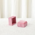 thumbnail image 5 of Unique Bargains Velvet Square Ring Box Storage for Proposal Dark Pink, 5 of 6