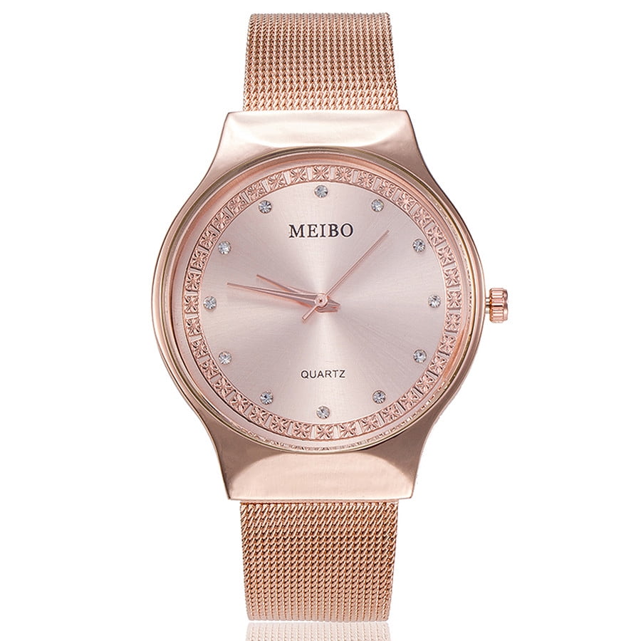 Meibo quartz discount watch rose gold