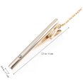 thumbnail image 3 of 1 Set Rhinestone Men Necktie Tie Clip Business Shirts Cufflinks Golden Cufflinks, 3 of 9
