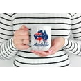 thumbnail image 2 of Australia Day feat. Kangaroo, Flag & Map Outline Coffee & Tea Mug (11oz), 2 of 6