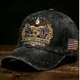 thumbnail image 2 of 250 Anniversary USA Hat United States 1776–2026,Embroidery Distressing Patriotic Baseball Cap, July 4th Freedom Hat Black, 2 of 2