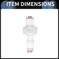thumbnail image 4 of Unique Bargains Plastic Hose Barb Fittings, 5/32" Barb M5 External Thread Adapter Connector Kit PP Clear, 1 Set, 4 of 7