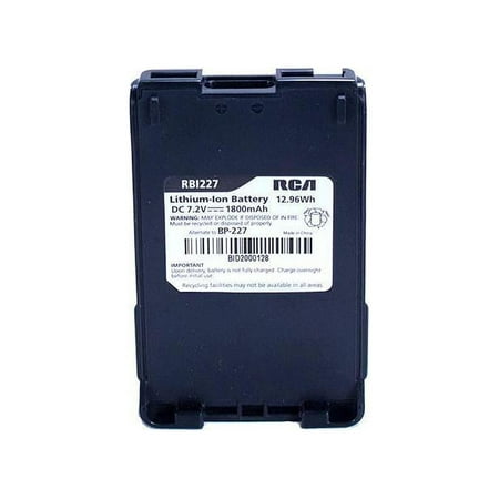 RCA RBI227 Handheld Radio Battery | Lithium-Ion | High Capacity | 1800mAh / 12.96Wh | 7.2V REPLACES ICOM BP227
