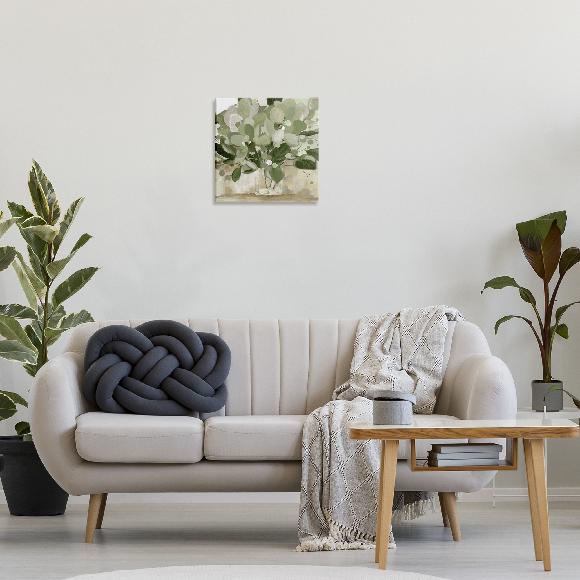 Stupell Industries Green Toned Bouquet Abstract Painting Wrapped Canvas Canvas Art Print Wall Art, 17 x 17